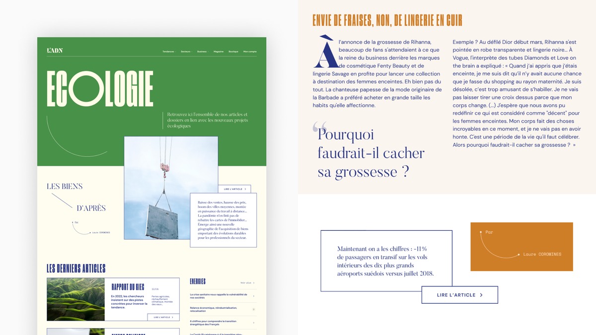 Une rubrique thématique et un article, avec ses relances de lecture