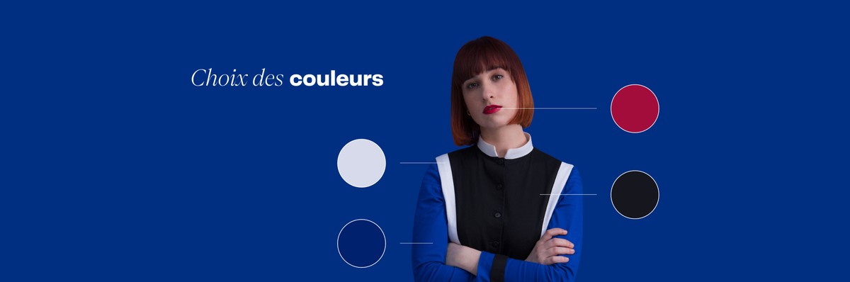 Le choix des couleurs, tiré du costume de l'artiste