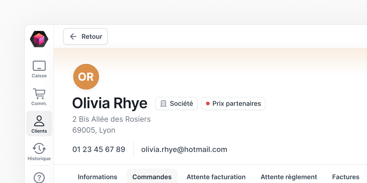 Interfaces d'encaissement Toporder
